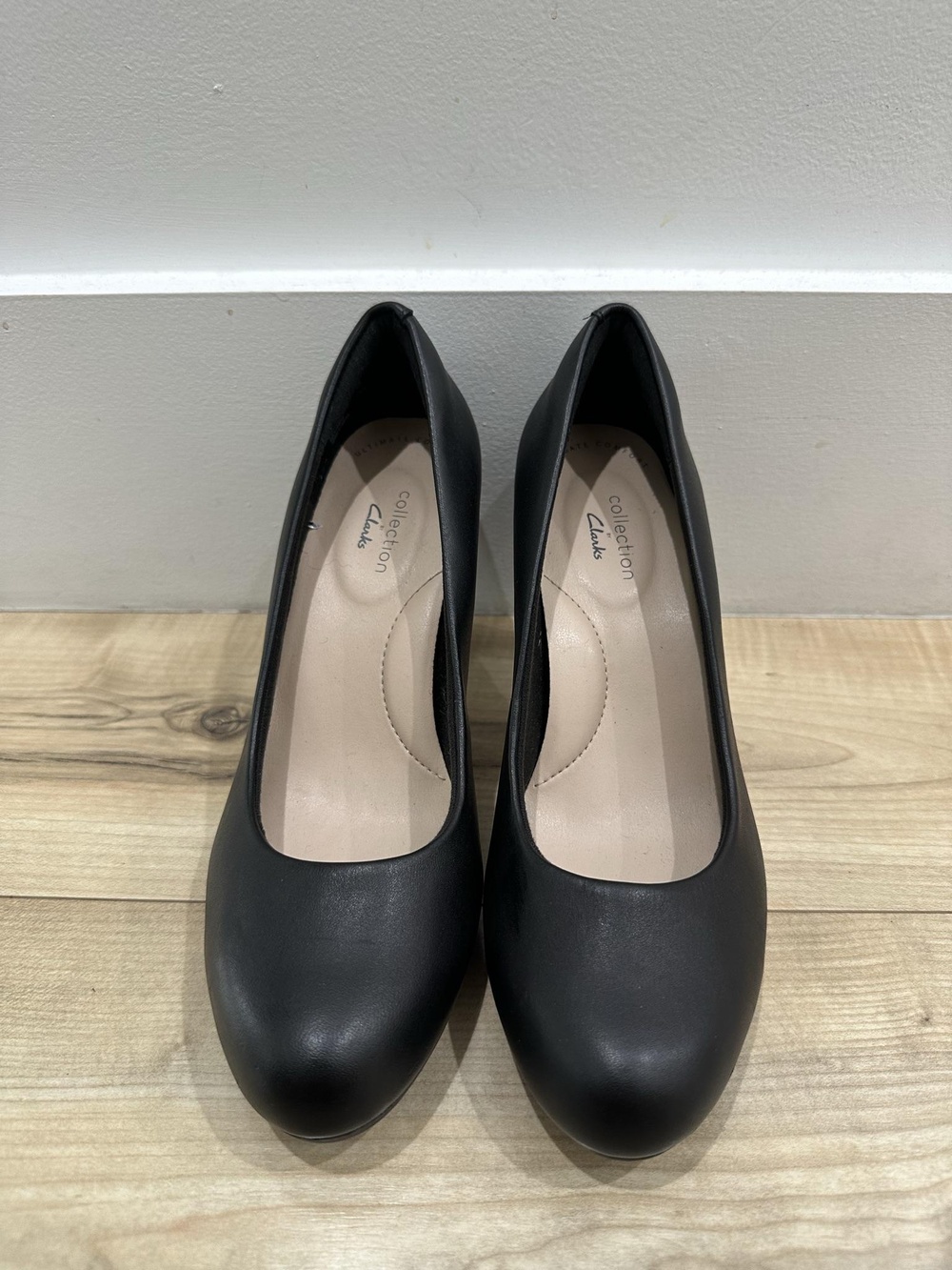 Clarks Collection Shoes Womens Size 7 Black Adriel Viola Leather Pumps Heels